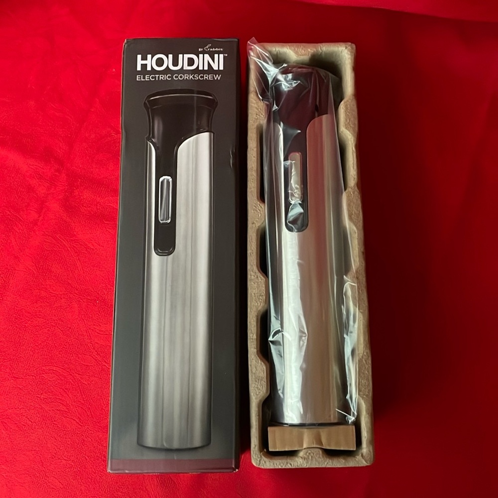 Houdini Electric Wine Corkscrew, Battery Operated